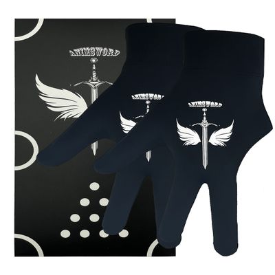 ANIMSWORD 2 Piece/Set Breathable and Comfortable Billiard Pool Gloves Fits on Left Hand for Snooker Cue Sport Glove.