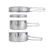 BeGrit Backpacking Camping Cookware Mini Picnic Camping Cooking Mess Kit with Pot and Pan Set for Hiking 4pcs Set view 1
