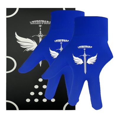 ANIMSWORD 2 Piece/Set Breathable and Comfortable Billiard Pool Gloves Fits on Left Hand for Snooker Cue Sport Glove.