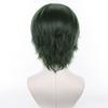 XiongXiongLe Halloween Anime Role Cosplay Men Costume Dark Green Short High Temperature Wire Hair Replacement Wigs for Adult Cos Party Festival Halloween Christmas view 4