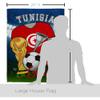 Ornament Collection FIFA World Cup Tunisian American Flag Banner Pack Wall Art Patio Porch Lawn Garden Outdoor Decorations Tapestry Yard Signs Team Qatar Trophy Soccer Game Football Gifts, Made In USA view 2