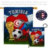 Ornament Collection FIFA World Cup Tunisian American Flag Banner Pack Wall Art Patio Porch Lawn Garden Outdoor Decorations Tapestry Yard Signs Team Qatar Trophy Soccer Game Football Gifts, Made In USA view 4