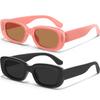 AWGSEE Retro Rectangle Kids Sunglasses 90s Vintage Fashion Narrow Square Frame Glasses Shades for Girls Boys UV Protection view 1