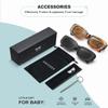 AWGSEE Retro Rectangle Kids Sunglasses 90s Vintage Fashion Narrow Square Frame Glasses Shades for Girls Boys UV Protection view 4
