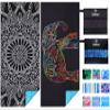 2 Pack Lightweight Thin Beach Towel Oversized 71"x32" Big Extra Large Microfiber Sand Free Towels for Adult Quick Dry Travel Camping Beach Accessories Vacation Essential Gift Black Mandala Elephant view 1