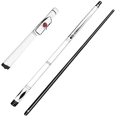 TESHY Pool Cue Sticks 58 Inch 1/2 Jointed Carbon Fiber Pool Cue | Handmade 11.8mm Tips Billiards Cue Stick for Adult Professional Billiard Cues (Color : White, Size : Rod Bag 2)