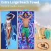 2 Pack Lightweight Thin Beach Towel Oversized 71"x32" Big Extra Large Microfiber Sand Free Towels for Adult Quick Dry Travel Camping Beach Accessories Vacation Essential Gift Blue Sea Turtle Mandala view 4