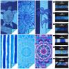 6 Pack Lightweight Thin Beach Towel Oversized 71"x32" Big Extra Large Microfiber Sand Free Towels for Adult Quick Dry Travel Camping Beach Accessories Gift Turtles Tie Dye Coconut Tree Mandala Stripe view 1