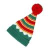 SSPalu Unisex Adults Kids Santa Hat Christmas Striped Warm Knit Cap Pom Beanie Hat Mother Crochet Holiday Party Supplies (Green) view 4