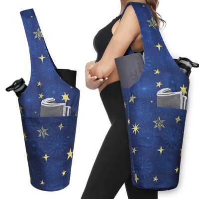 BagYG Yoga Mat Bag - Tote Sling Carrier Holds More Accessories with Large Size Pocket Multifunctional and Beautiful Mandala Star Fit Most Mat, 37''x15.5'' (Yogabag-30837895)