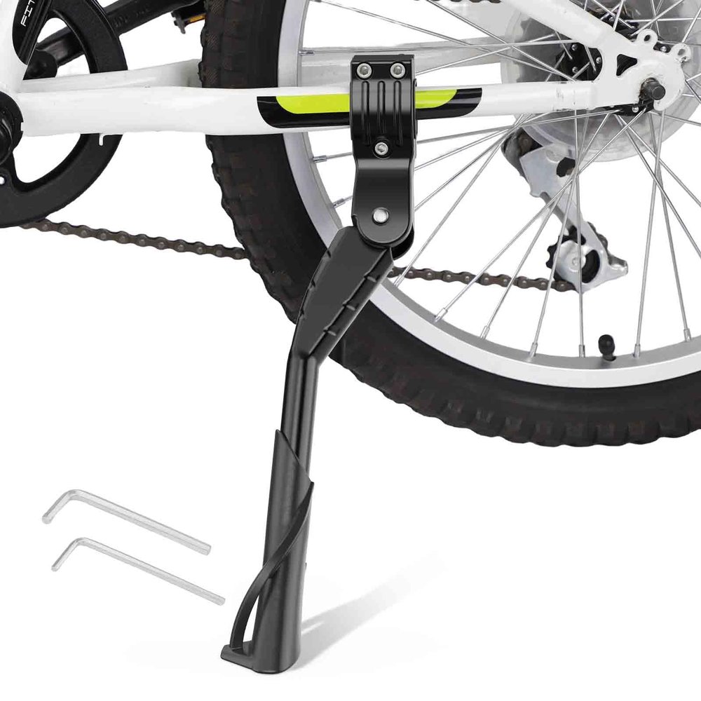 Cyfie Adjustable Bike Kickstand for 24 26 27 27.5 28 29 Inch Wheel Rear Side Bicycle Aluminum Alloy Mountain Bike Kickstands for 24-29 Inch Adult Road Bike Kick Stands