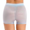 Hularka Women's See Through Underwear Boy Shorts Panties Stretch Low Rise Boxer Briefs Breathable Underpants Light Blue One Size view 3