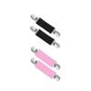 UTTPLL Mitten Clips Elastic Stainless Steel Winter Gloves Clips for Toddlers Kids Adults Dress Cinch Sweater Cardigan Shawl Clip 2 Pairs Black&Pink One Size view 1