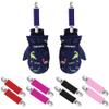 UTTPLL Mitten Clips Elastic Stainless Steel Winter Gloves Clips for Toddlers Kids Adults Dress Cinch Sweater Cardigan Shawl Clip 2 Pairs Black&Pink One Size view 2