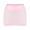 Linjinx Women's Oil Shiny Mini Skirt Gloosy Tight Low Waist Package Hip See Through Micro Skirt Type A Pink One Size view 1