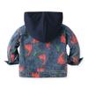 Baby Jean Jacket Infant Newborn Denim Jackets Coat Cowboy Outwear Toddler 1st Christmas Outfit Photoshoot Kids Girls Boys Fall Outfits Winter Hoodie Infant Coats Clothes Black Dinosaur 18-24 Months view 3