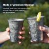 Boundless Voyage Titanium Cup 350ml/12fl oz Lightweight Beer Cup for Camping Travel Portable Coffee Tea Drinking Cup Water Mug view 4