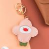 CFLNYC Cartoon Flower Keychain, PU Leather Key Ring with Detachable D-Ring, Backpack Charm, Party Favor, Women Jewelry Gift view 3