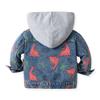 Baby Jean Jacket Infant Newborn Denim Jackets Coat Cowboy Outwear Toddler 1st Christmas Outfit Photoshoot Kids Girls Boys Fall Outfits Winter Hoodie Infant Coats Clothes Grey Dinosaur 18-24 Months view 2