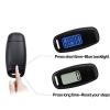 ThreeH 3D Pedometer with Clip and Lanyard Backlight Digital Walking Counter Daily Exercise Monitor Track Steps Miles Calories Rechargeable Accurate Step Counter Black view 3