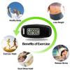ThreeH 3D Pedometer with Clip and Lanyard Backlight Digital Walking Counter Daily Exercise Monitor Track Steps Miles Calories Rechargeable Accurate Step Counter Black view 4