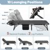 Slsy Sleeping Cots for Adults, 5-Position Folding Chaise Lounge Chairs Outdoor, Portable Folding Bed Cot Lounge Chair for Beach Lawn Camping Pool Sun Tanning view 4