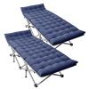 DoCred Folding Camping Cot with Mattress, 2 Pack Heavy Duty Folding Cot for Adults, Portable Sleeping Cot Bed Adults Outdoor Bed with Carry Bag, Travel Camp Cots view 1