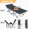 DoCred Folding Camping Cot with Mattress, 2 Pack Heavy Duty Folding Cot for Adults, Portable Sleeping Cot Bed Adults Outdoor Bed with Carry Bag, Travel Camp Cots view 4