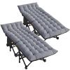 DoCred Folding Camping Cot with Mattress, 2 Pack Heavy Duty Folding Cot for Adults, Portable Sleeping Cot Bed Adults Outdoor Bed with Carry Bag, Travel Camp Cots view 1