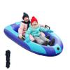 QPAU Inflatable Snow Sled, Heavy Duty Snow Tube with Reinforced Handles, Snow Sleds for Kids and Adults Winter Toys Gifts, Toboggan for Family Outdoor Sledding view 1