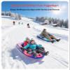 QPAU Inflatable Snow Sled, Heavy Duty Snow Tube with Reinforced Handles, Snow Sleds for Kids and Adults Winter Toys Gifts, Toboggan for Family Outdoor Sledding view 2