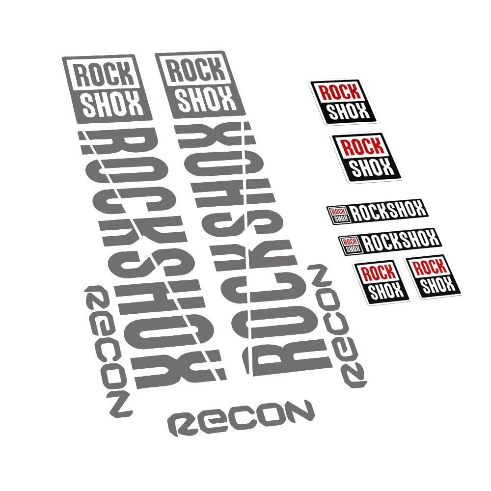 Compatible stickers forks for ROCK SHOX RECON stickers decals aufkleber (Dark Grey)