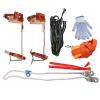 NeNchengLi Tree Climbing Gear Set - Brown, Adjustable, Double Teeth, Cowhide & Stainless Steel, 100kg+ Load Capacity, Adult Tree Climbers & Arborists view 2