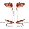 NeNchengLi Tree Climbing Gear Set - Brown, Adjustable, Double Teeth, Cowhide & Stainless Steel, 100kg+ Load Capacity, Adult Tree Climbers & Arborists view 3