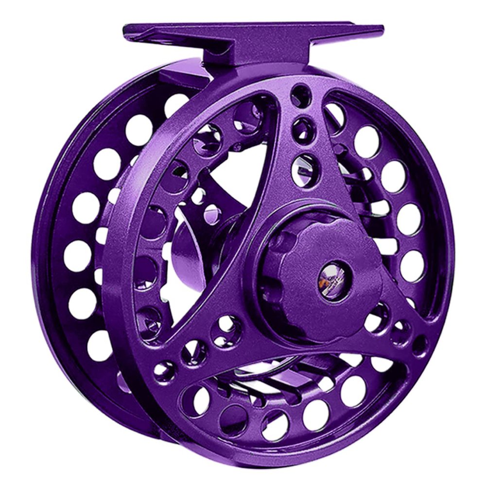 FANGBLUE Fly Fishing Reel Aluminum Alloy 5/6 WT Large Arbor 2+1BB Interchangeable for Saltwater and Freshwater Fly Wheel 5/6 WT (Purple)