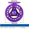 FANGBLUE Fly Fishing Reel Aluminum Alloy 5/6 WT Large Arbor 2+1BB Interchangeable for Saltwater and Freshwater Fly Wheel 5/6 WT (Purple) view 2
