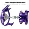 FANGBLUE Fly Fishing Reel Aluminum Alloy 5/6 WT Large Arbor 2+1BB Interchangeable for Saltwater and Freshwater Fly Wheel 5/6 WT (Purple) view 4