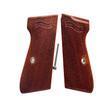 New! Grips Compatible with PPK/S, PP, New PPK/S .22 LR Praduak Wood, Checker Pattern Engraved, Thai Handmade view 1