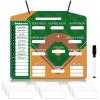 Geyee 34 Pcs Magnetic Baseball Lineup Board for Coach, Erases Easily Magnetic Dugout Board Softball Coaching Board with 30 Lineup Cards 2 Snap Hooks and Marker Pen(Simple) view 1