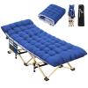 Sportneer Camping Cot: 1200D Double Layer Oxford Camping Cots for Adults - Heavy-Duty Foldable Cots for Camping Travel Tent Day Outdoor & Home Guest, Camping Cots with Mattress Carry Bag & 2 Pockets view 1