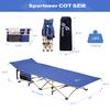 Sportneer Camping Cot: 1200D Double Layer Oxford Camping Cots for Adults - Heavy-Duty Foldable Cots for Camping Travel Tent Day Outdoor & Home Guest, Camping Cots with Mattress Carry Bag & 2 Pockets view 2