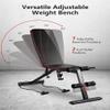 Adjustable Fitness Bench with Dumbbells and Resistance Bands; Folding Incline Bench for Home Gym view 4
