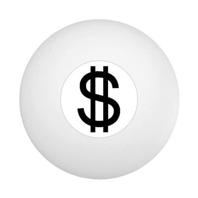 Dollar Sign Ping Pong Ball - Pack of 10