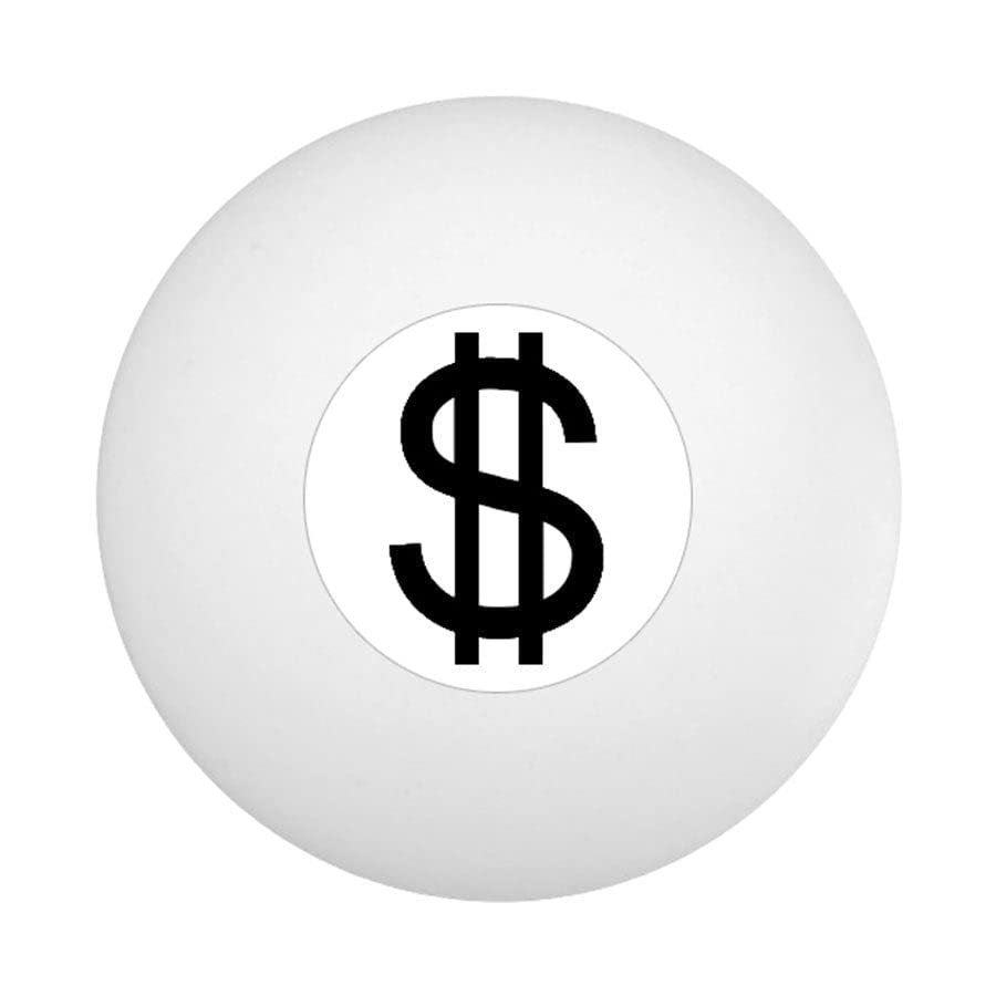 Dollar Sign Ping Pong Ball - Pack of 10