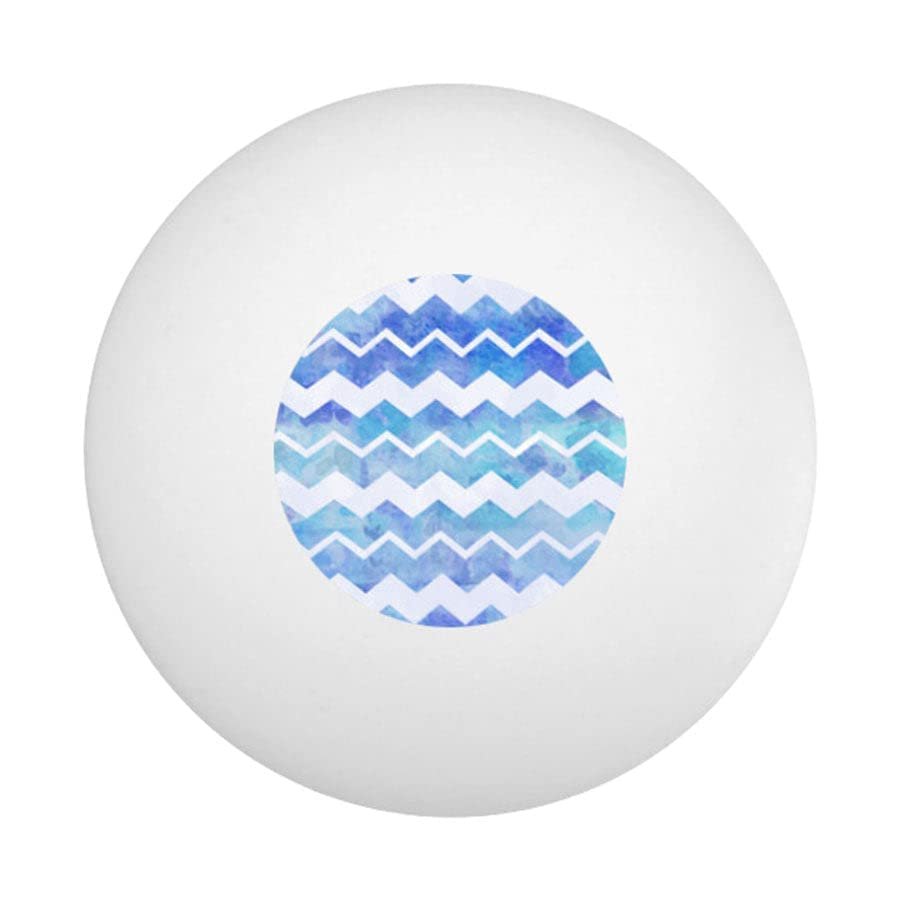 Blue Chevron Ping Pong Ball - Pack of 10