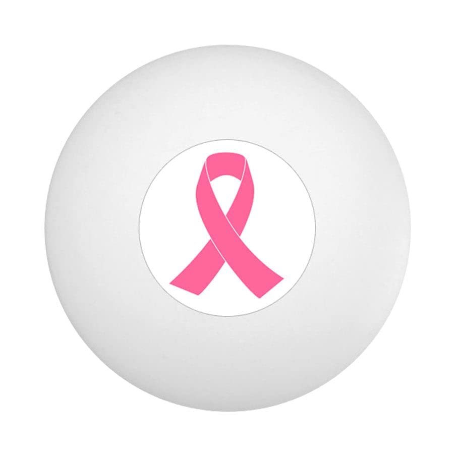 Pink Ribbon Ping Pong Ball - Pack of 10
