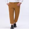 Lars Amadeus Brown Cropped Dress Pants for Men's Skinny Flat Front Business Suit Trousers 28 view 2