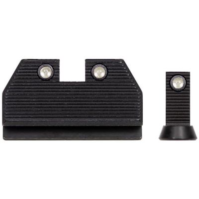 Night Fision Optics Ready Stealth .286-.355 Night Sight Set Compatible with CZ P-10 C/F/S - Black Front Ring, Black Rear Rings