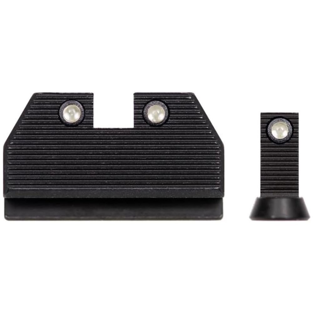 Night Fision Optics Ready Stealth .286-.355 Night Sight Set Compatible with CZ P-10 C/F/S - Black Front Ring, Black Rear Rings