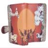 Shag Wear Babies of Africa Safari Small Baby Animal Wallet for Women and Teen Girls Vegan Faux Leather 4.5" Red view 3
